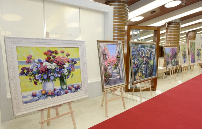 Heydər Əliyev Sarayında rəsm sərgisi açılıb 